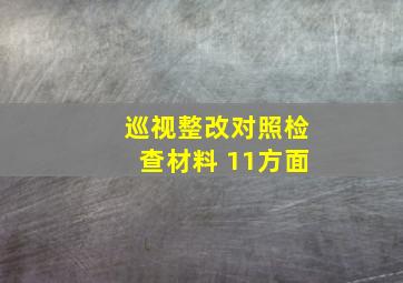 巡视整改对照检查材料 11方面